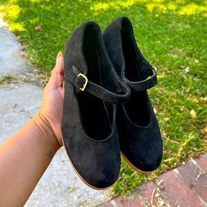 New Black Suede Folklorico shoes! Size 21cm